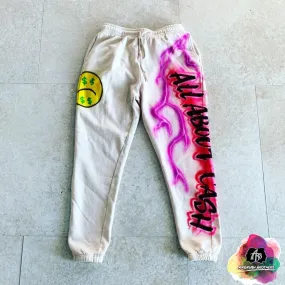 Airbrush Pink Lightning Joggers Design