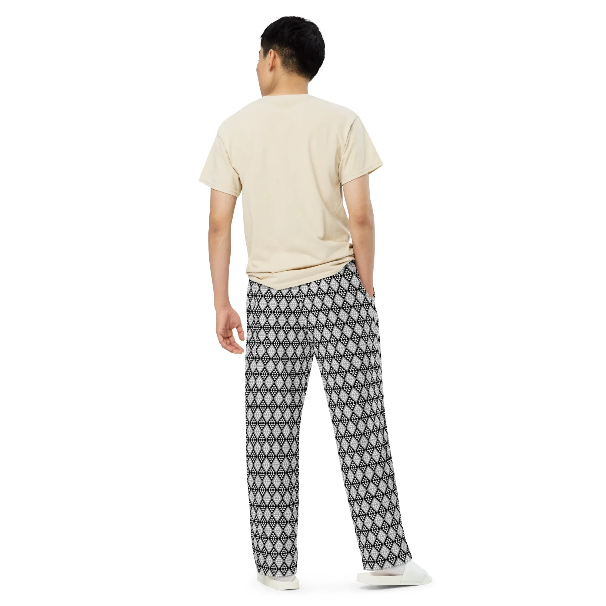 All-over print unisex wide-leg pants