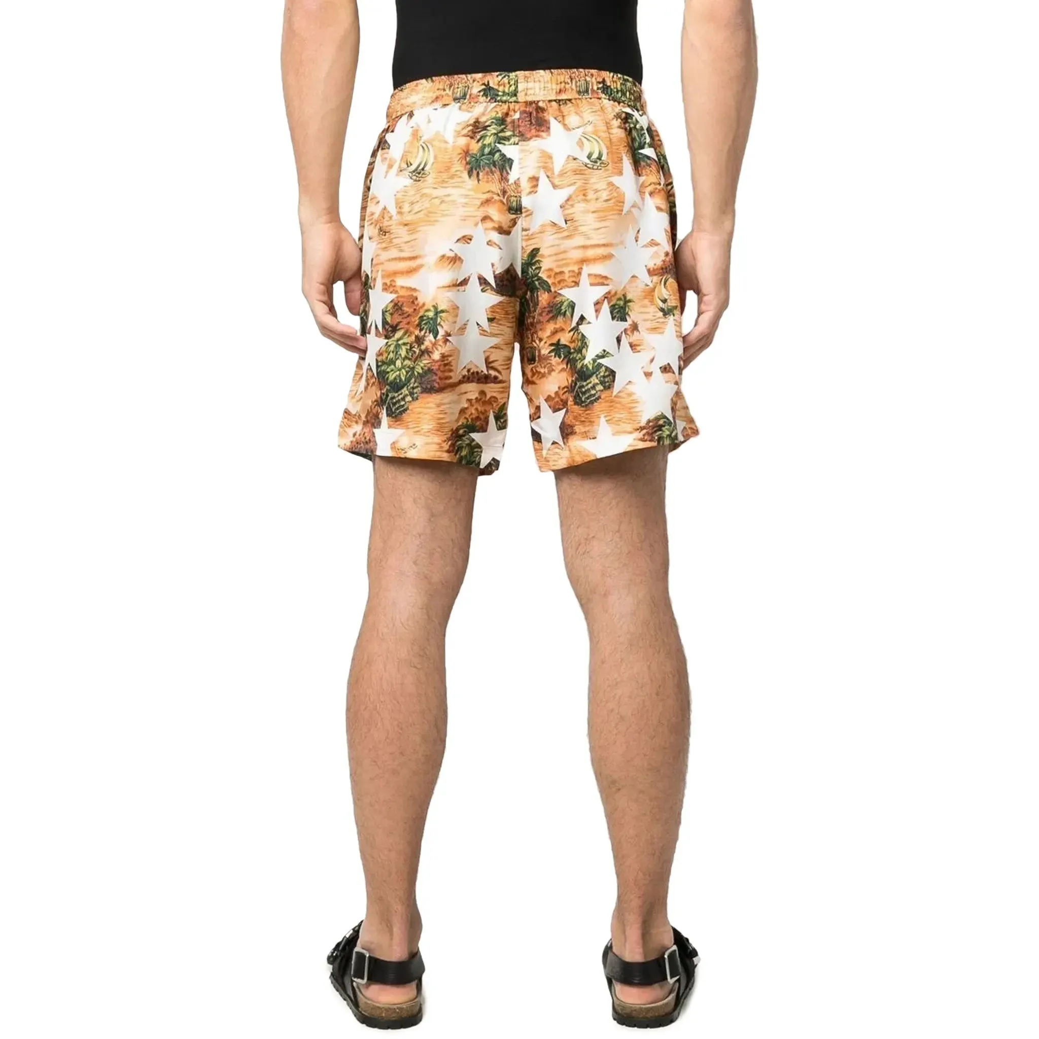 Amiri Tropical Star Orange Swim Shorts