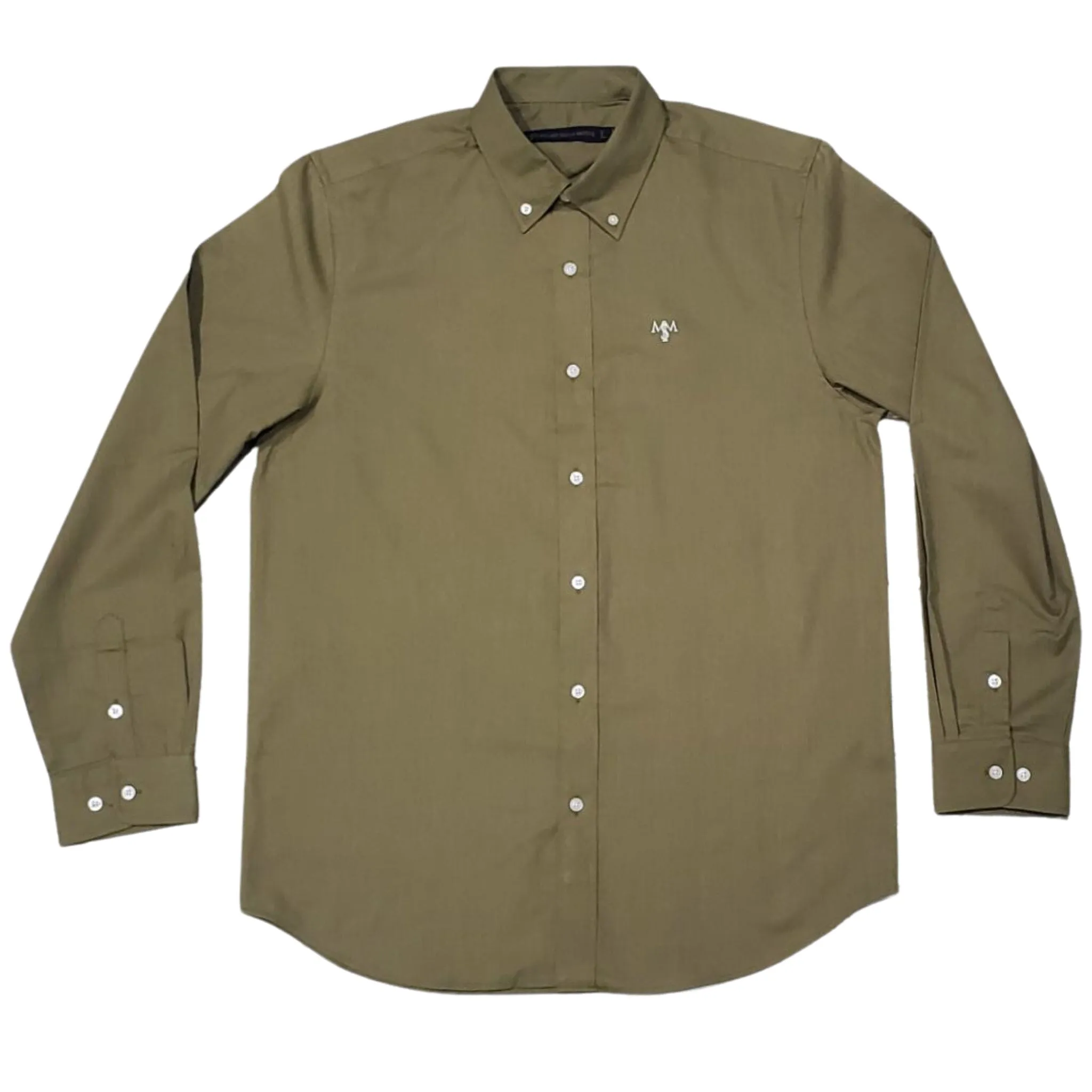 Be of God - Olive Oxford Long Sleeve Shirt