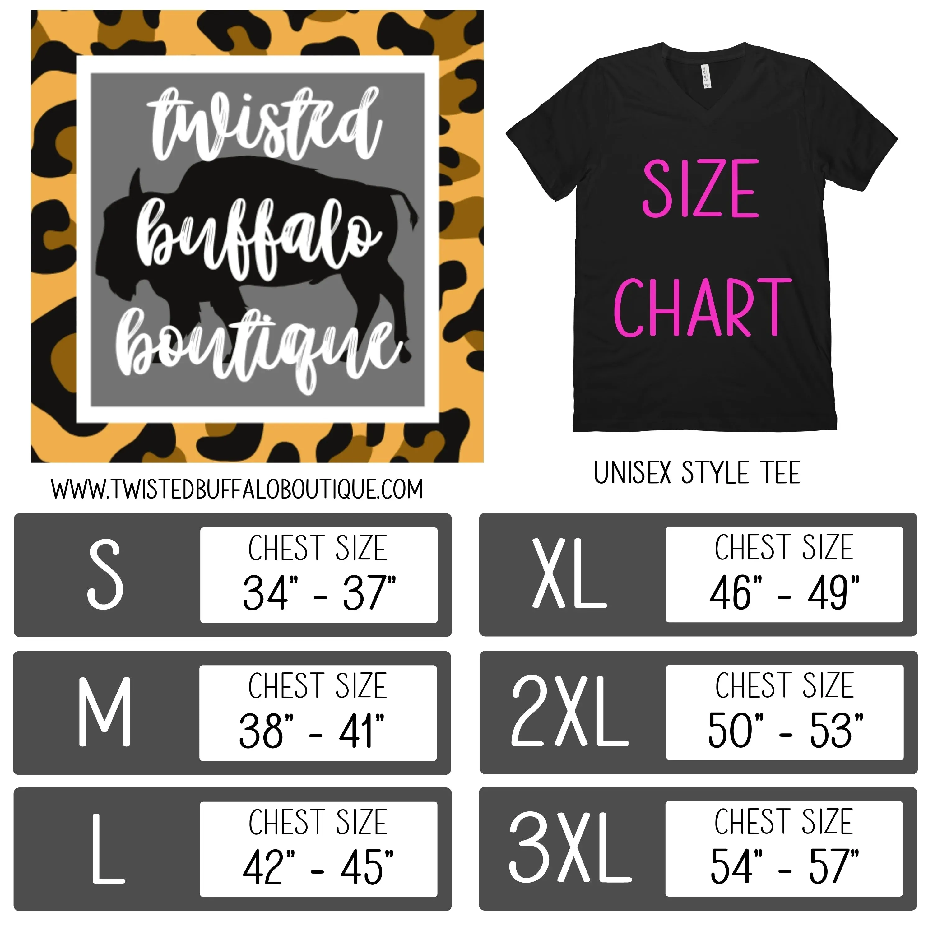 Black Leopard {XOXO} Crew Neck Tee Adult   Youth