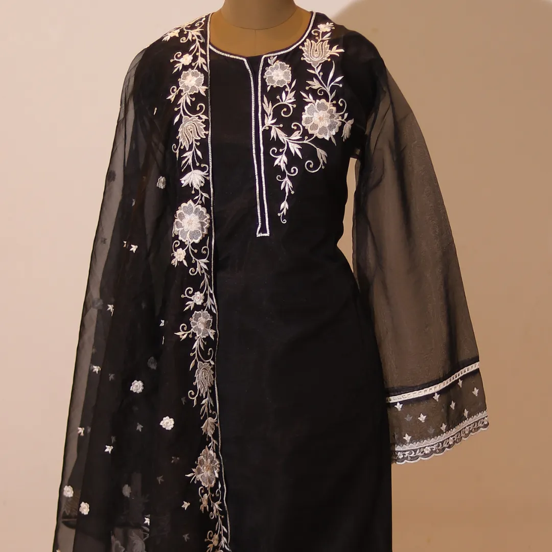 Black stunning partywear salwar suit