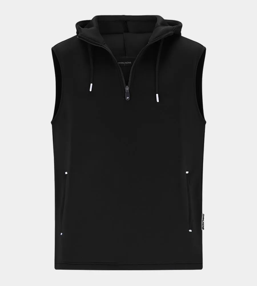 BLAZE SLEEVELESS HOODIE - BLACK