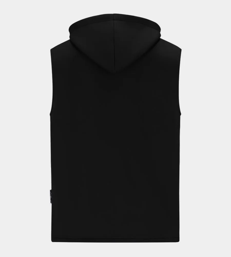 BLAZE SLEEVELESS HOODIE - BLACK