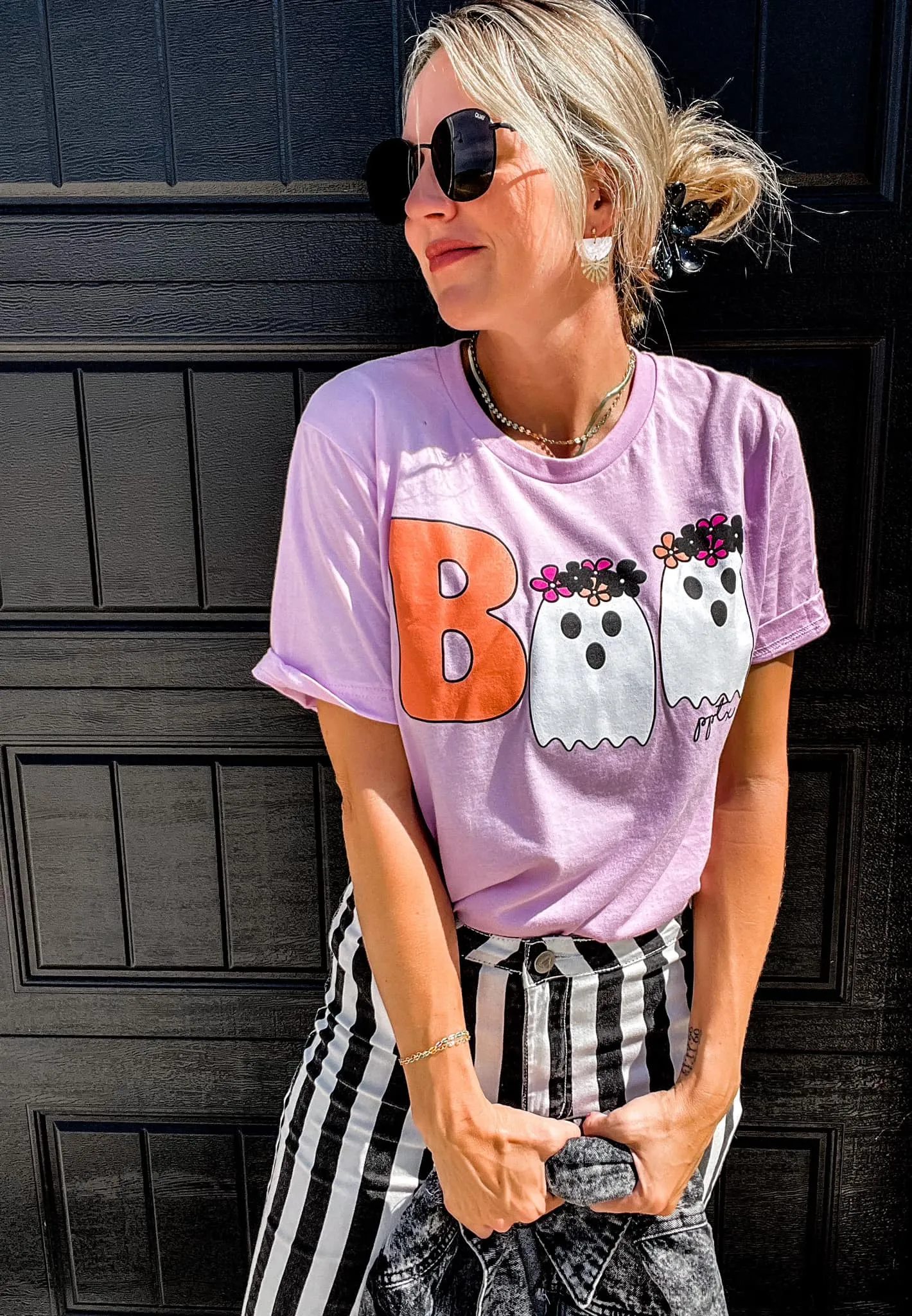 {BOO HIPPIE} Orchid Crew Neck Tee