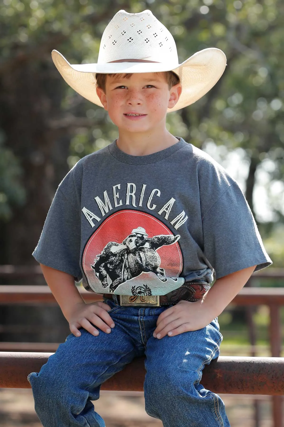 BOYS CHROME AMERICAN RODEO CINCH TEE