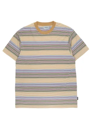 Carhartt WIP Men's Coby T-Shirt - Coby Stripe, Bourbon