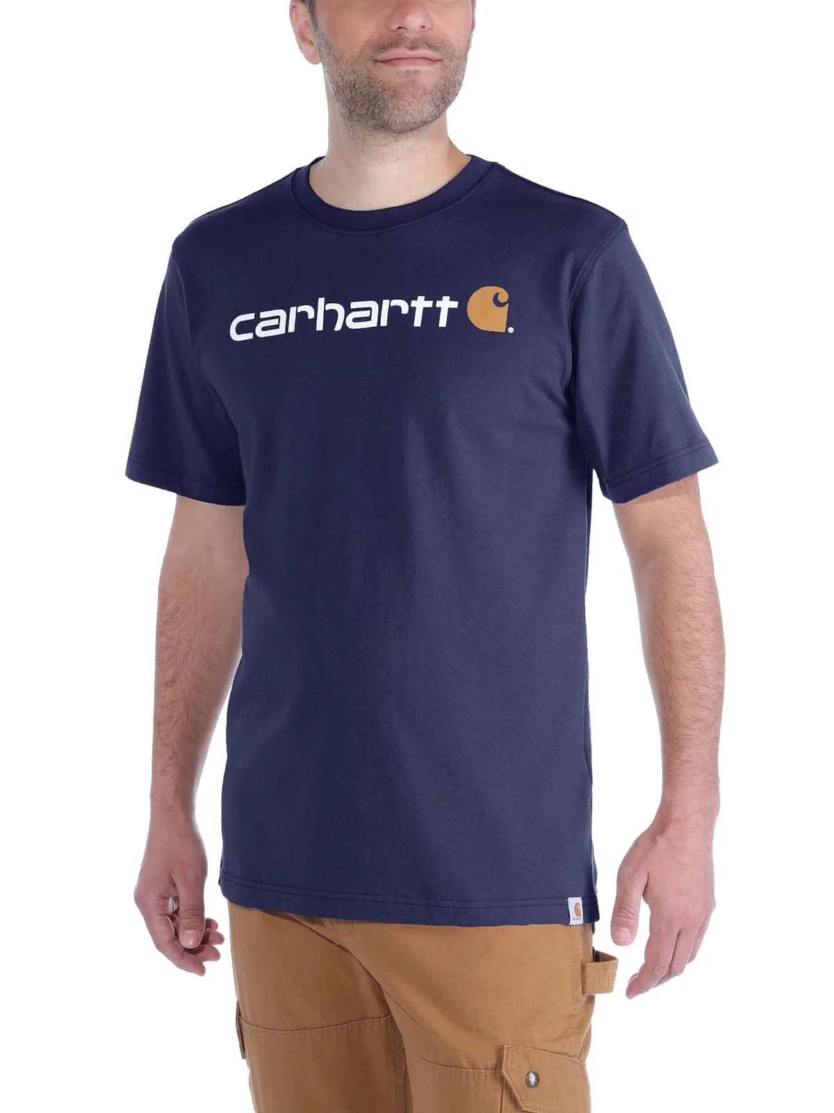 Carhartt&#x20;103361&#x20;Core&#x20;Logo&#x20;s&#x2F;s&#x20;T-Shirt&#x20;-&#x20;Navy