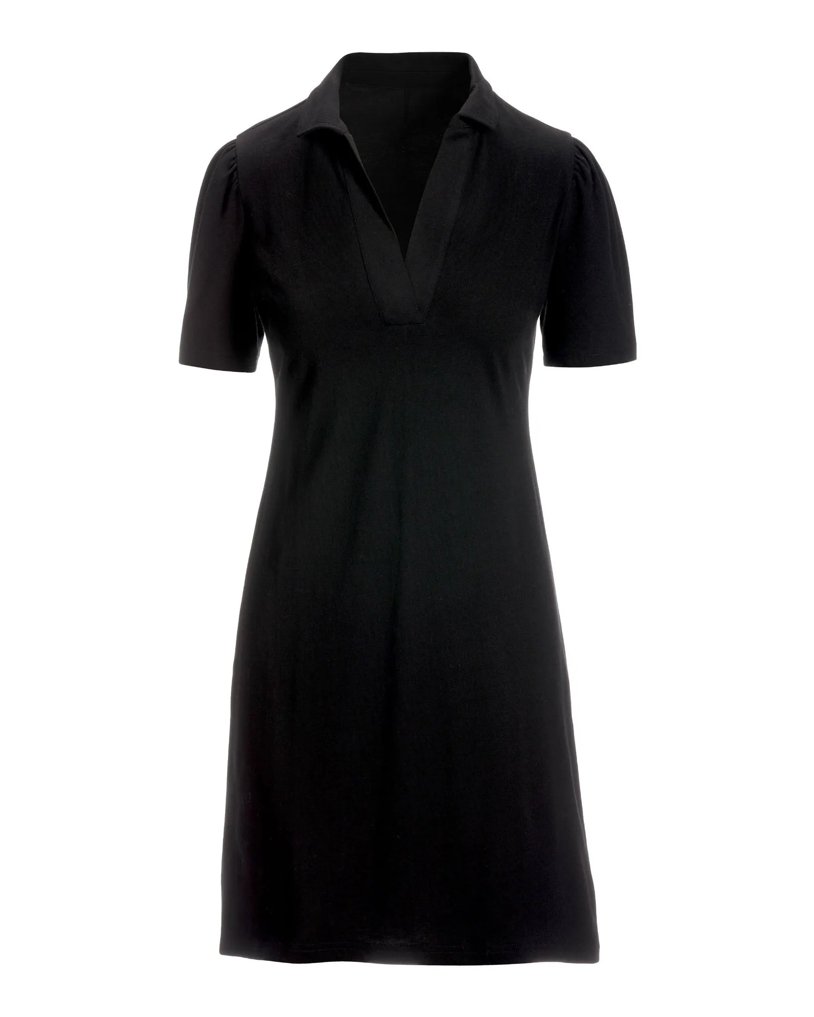 Casual Polo Dress Black