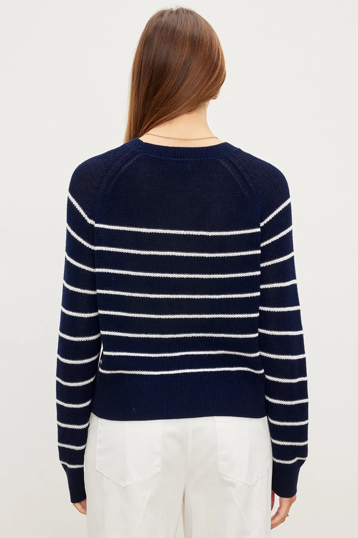 CHAYSE STRIPED CREW NECK SWEATER