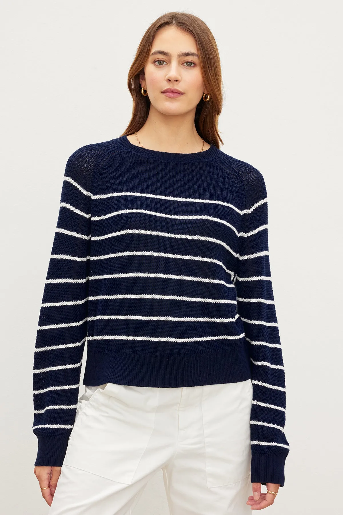 CHAYSE STRIPED CREW NECK SWEATER