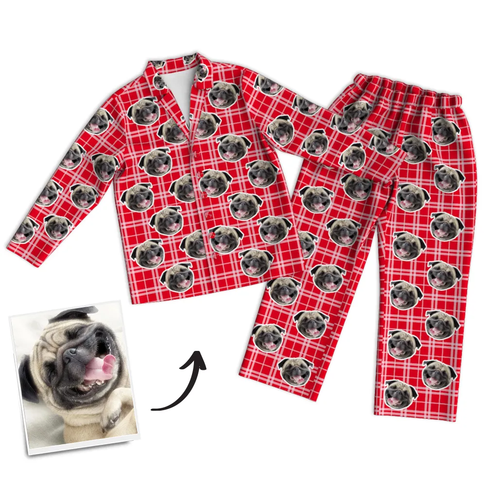 Custom Dog Photo Pajama Pants, Sleepwear, Nightwear