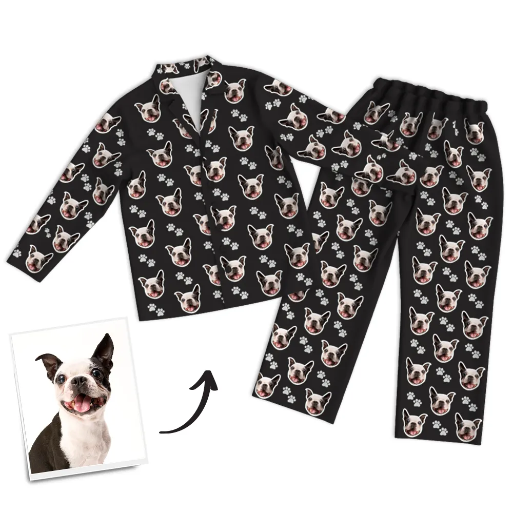 Custom Dog Photo Pajama Pants, Sleepwear, Nightwear