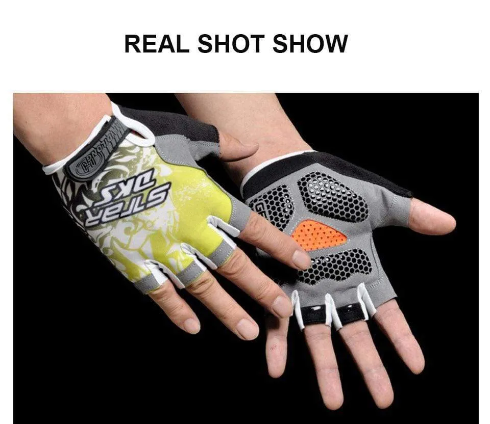 Cycling Gloves Breathable Sweat Comfortable Women Men Bicycle Gloves Anti-slip Shockproof Bicycle Motorcycle Gloves