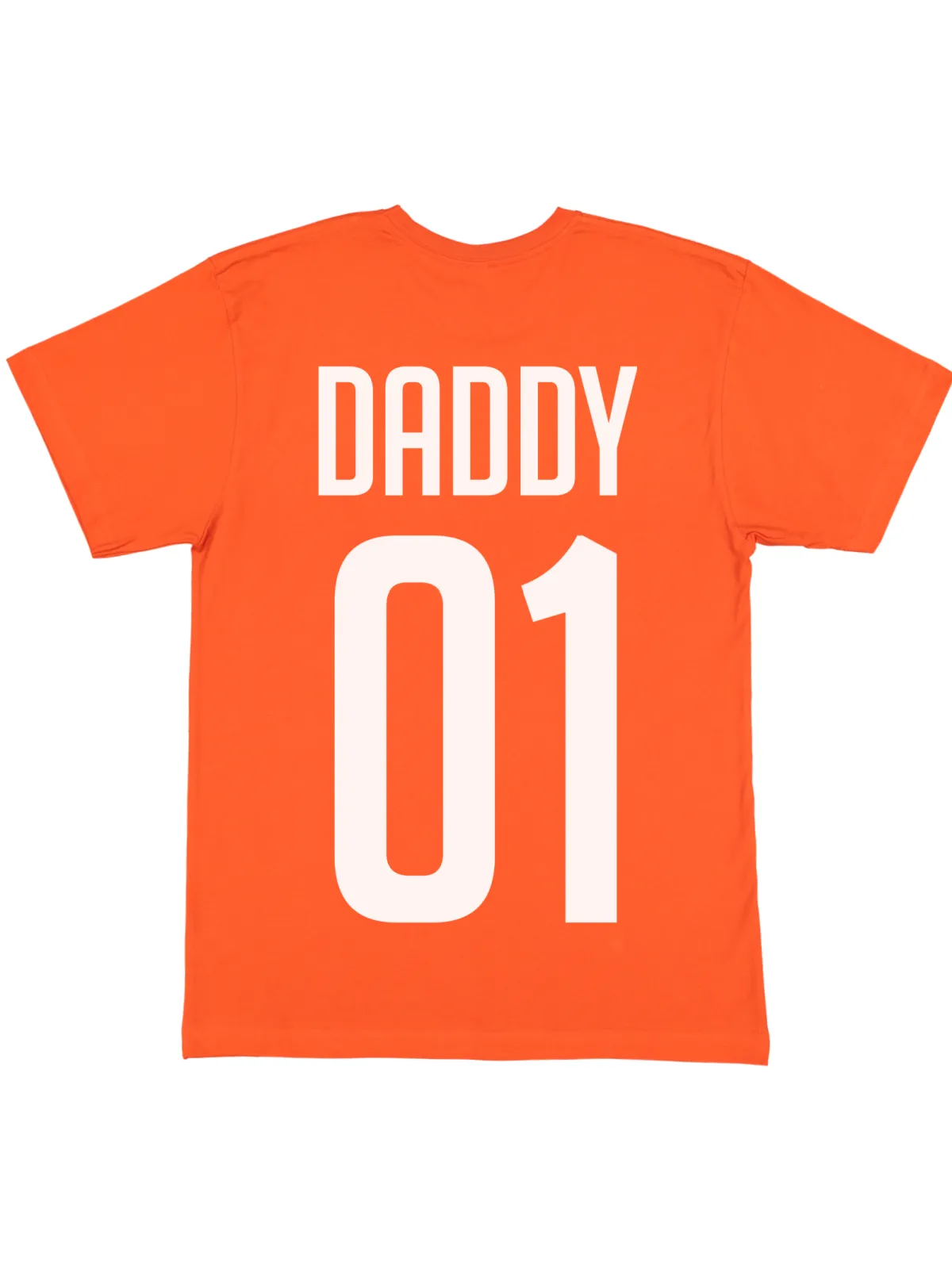 Daddy   Me Matching Jersey Shirts - Orange