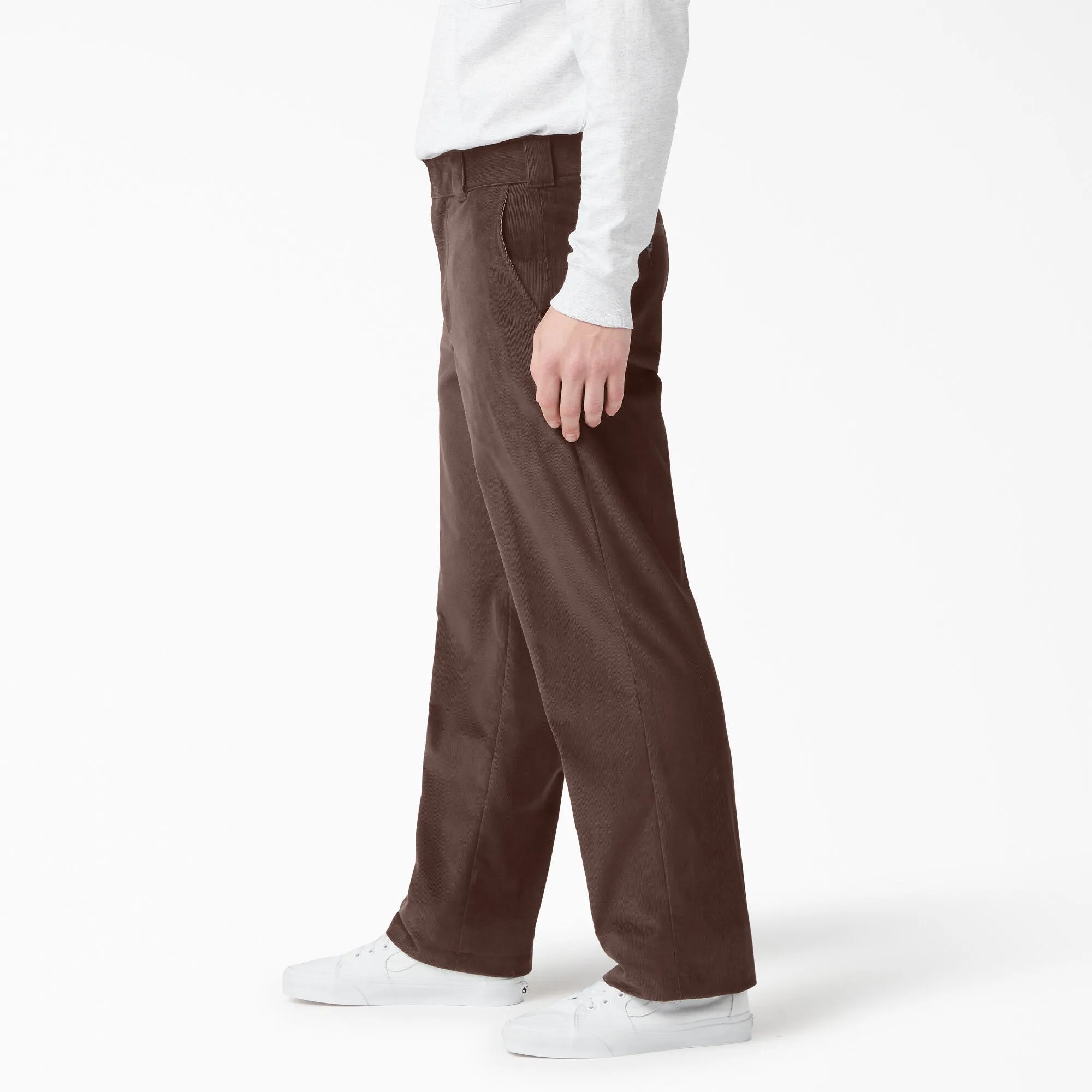 Dickies Flat Front Corduroy Pants Chocolate Brown