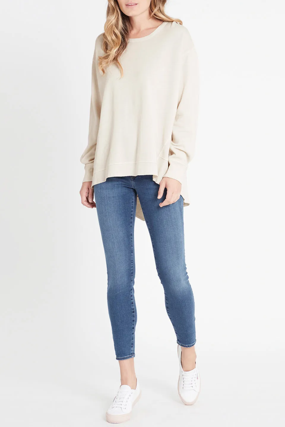 Dylan Relaxed Stone Sweater