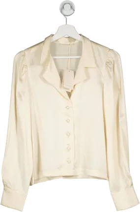 DÔEN Cream Juliana 100% Silk Top UK S