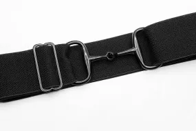 ELLANY - BLACK 2" BLACK SNAFFLE ELASTIC BIT