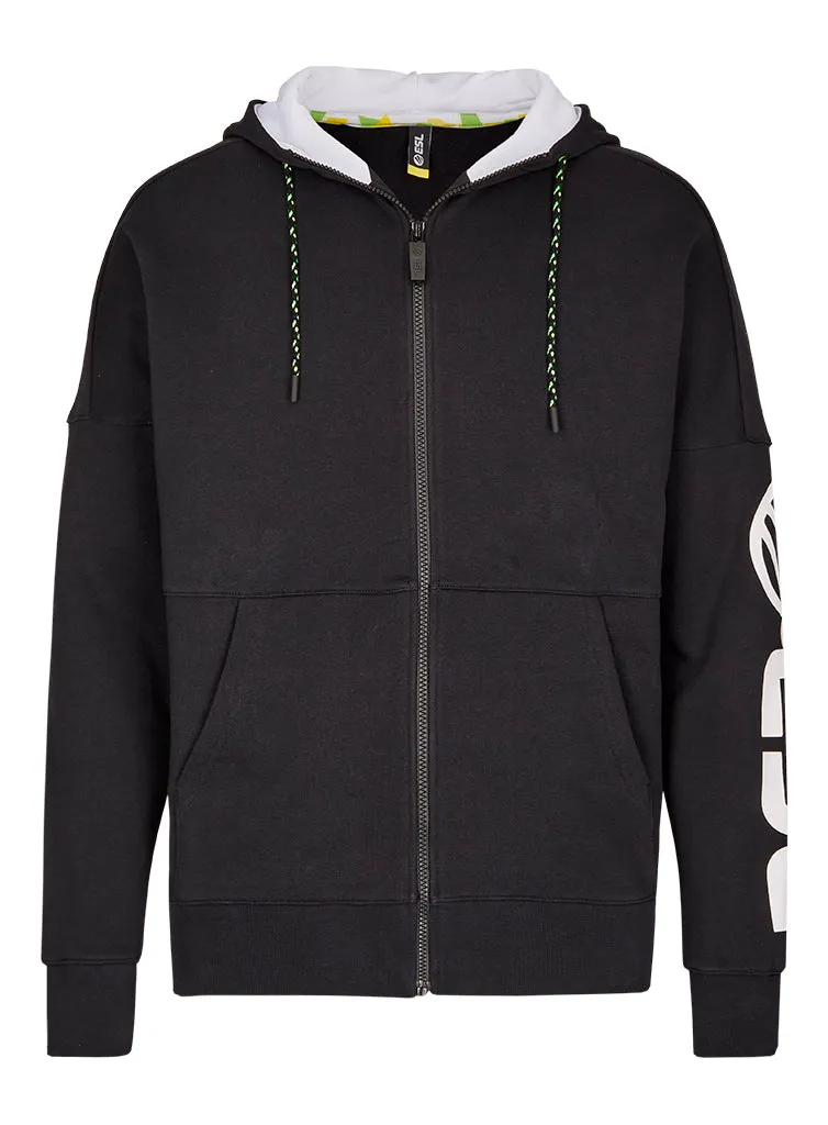 ESL Premium Zip Up Hoodie Sleeve Print black