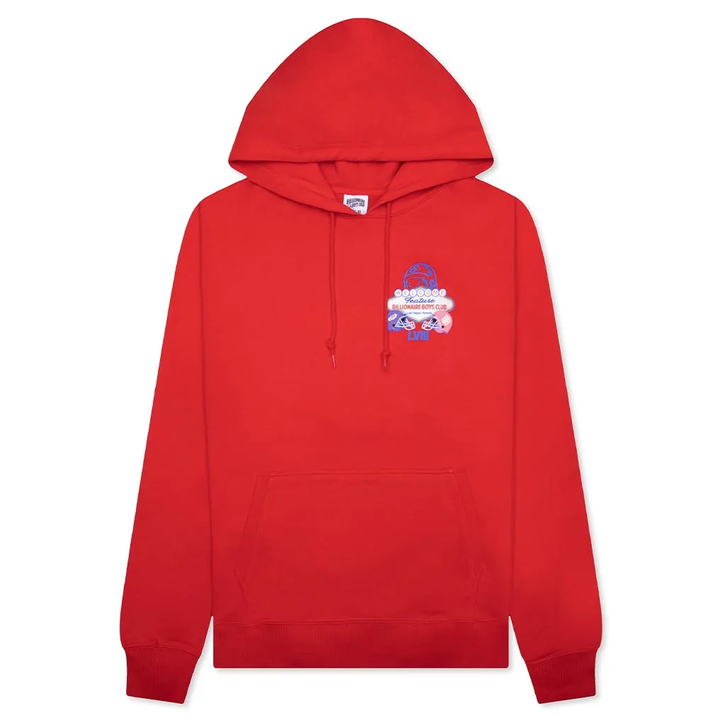 Feature x Billionaire Boys Club Las Vegas Hoodie - Tomato Red