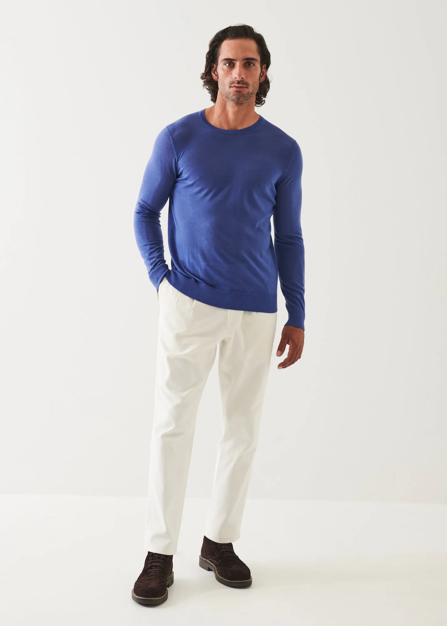 FINE GAUGE MERINO WOOL CREWNECK