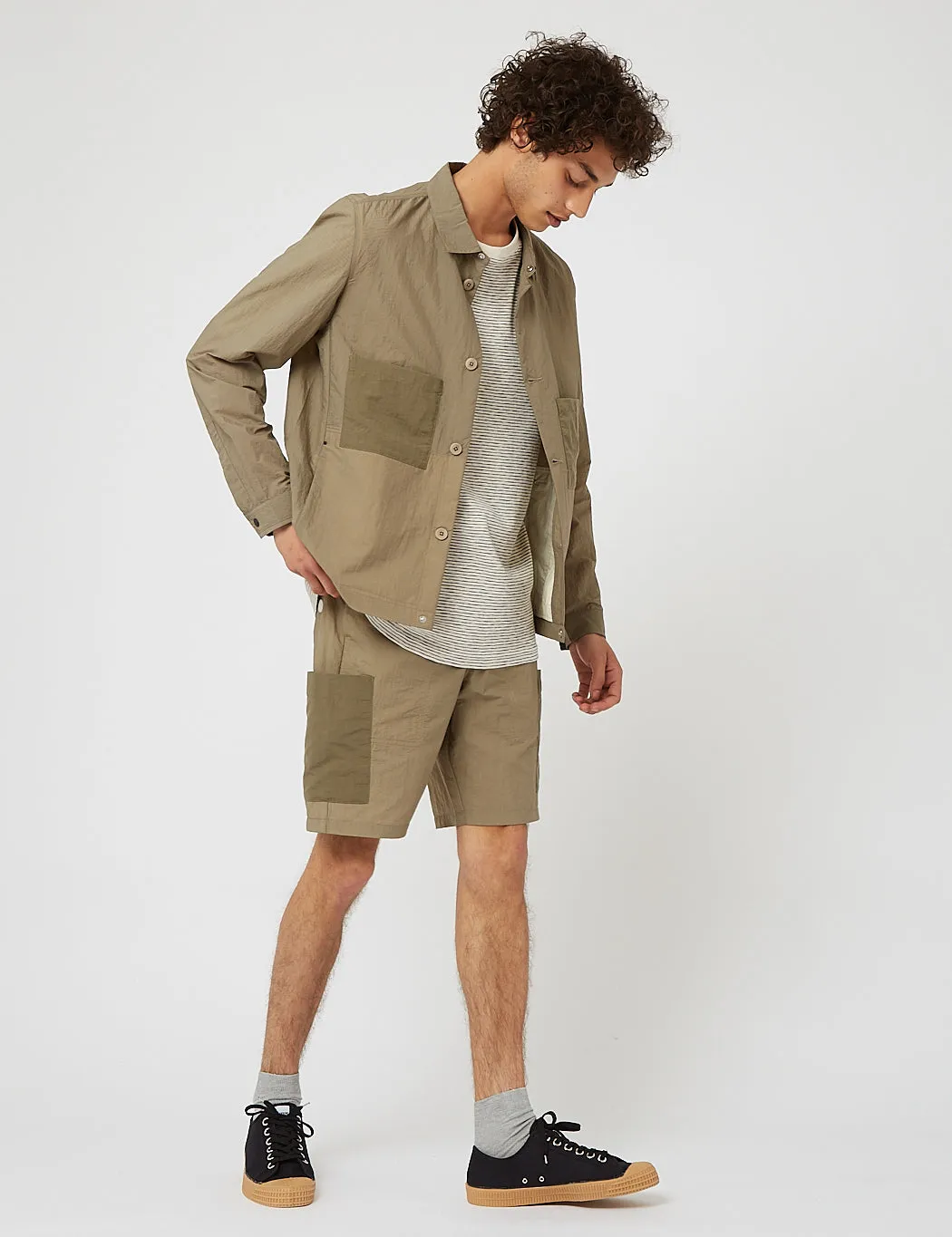 Folk Stack Shorts - Olive Green