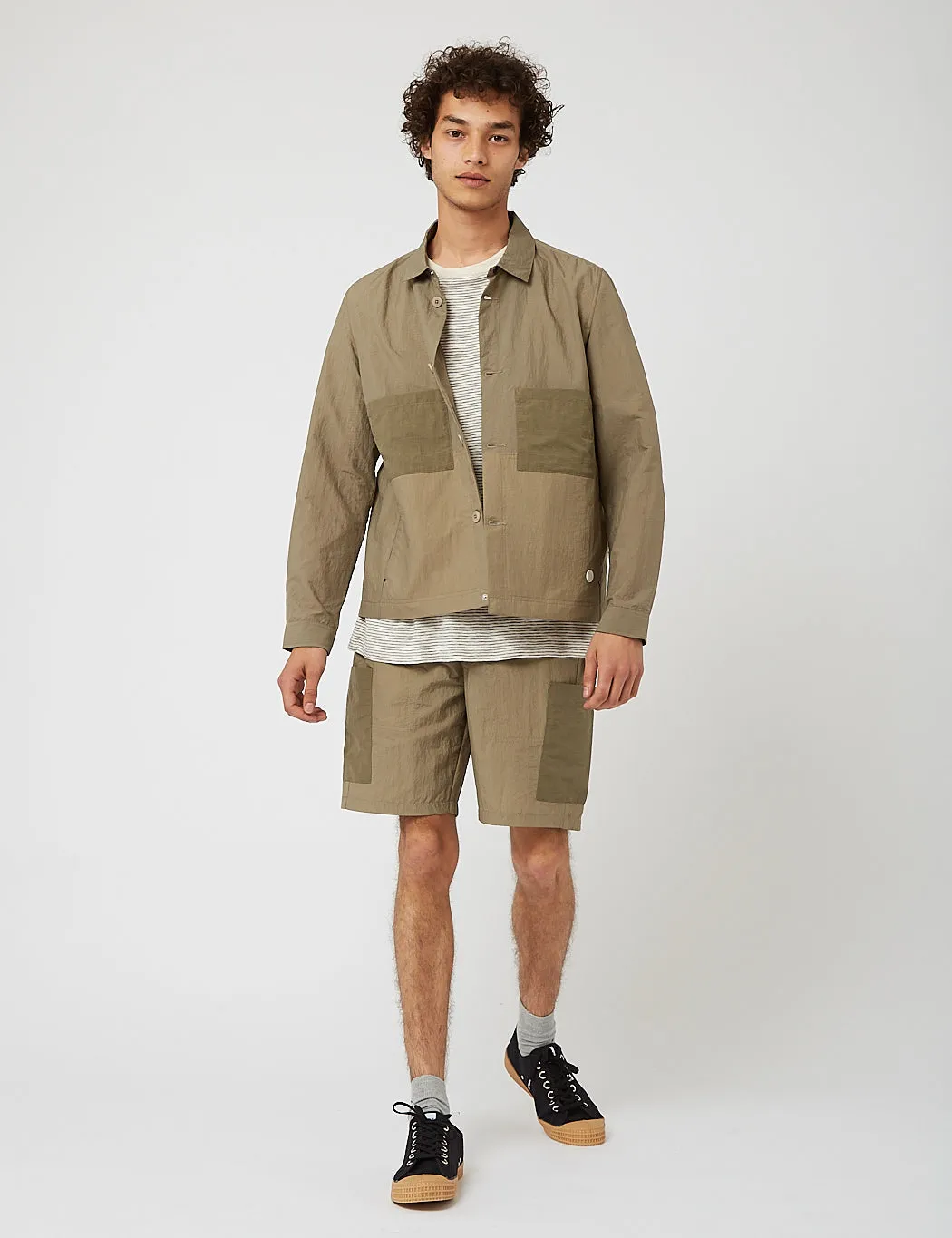 Folk Stack Shorts - Olive Green