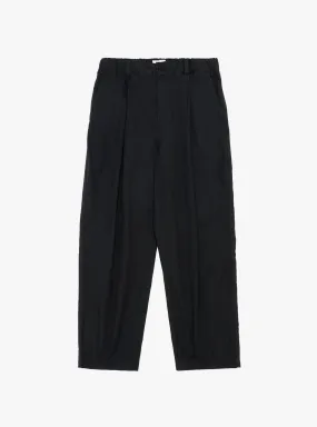 Garment Dye Deep Tuck Pants Ink Black