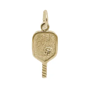 Gold Plate Pickleball Paddle Charm