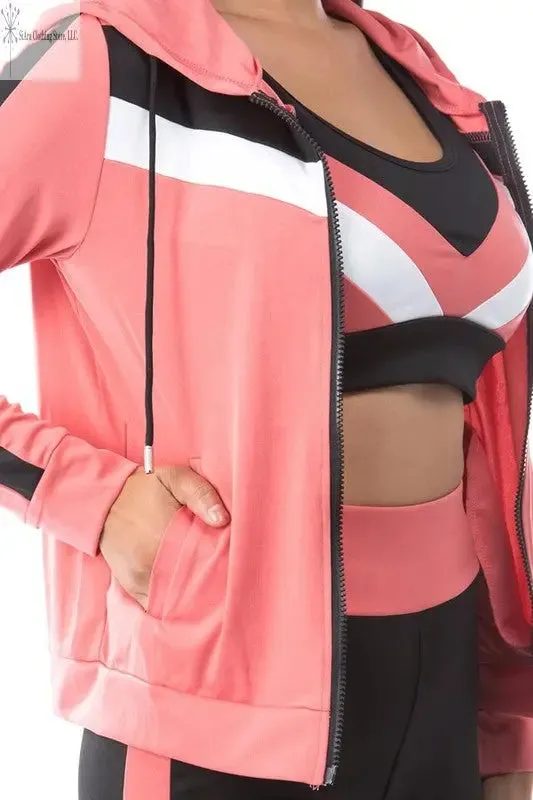 Gym wear Set 3 Piece Pink