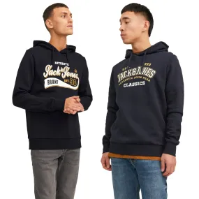 Jack & Jones Mens Overhead Hoodie Sweatshirt Jumper