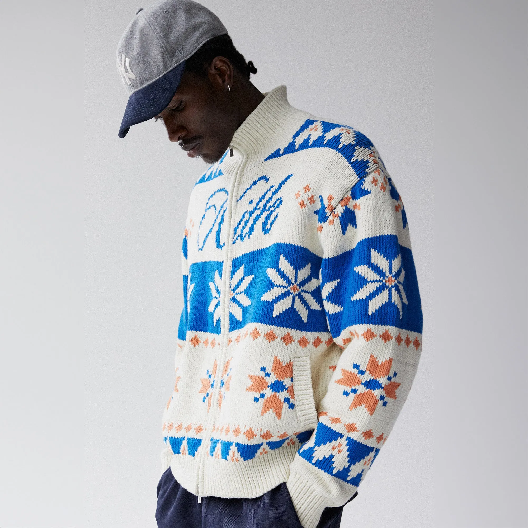 Kith Wyona Full Zip Sweater - Sandrift