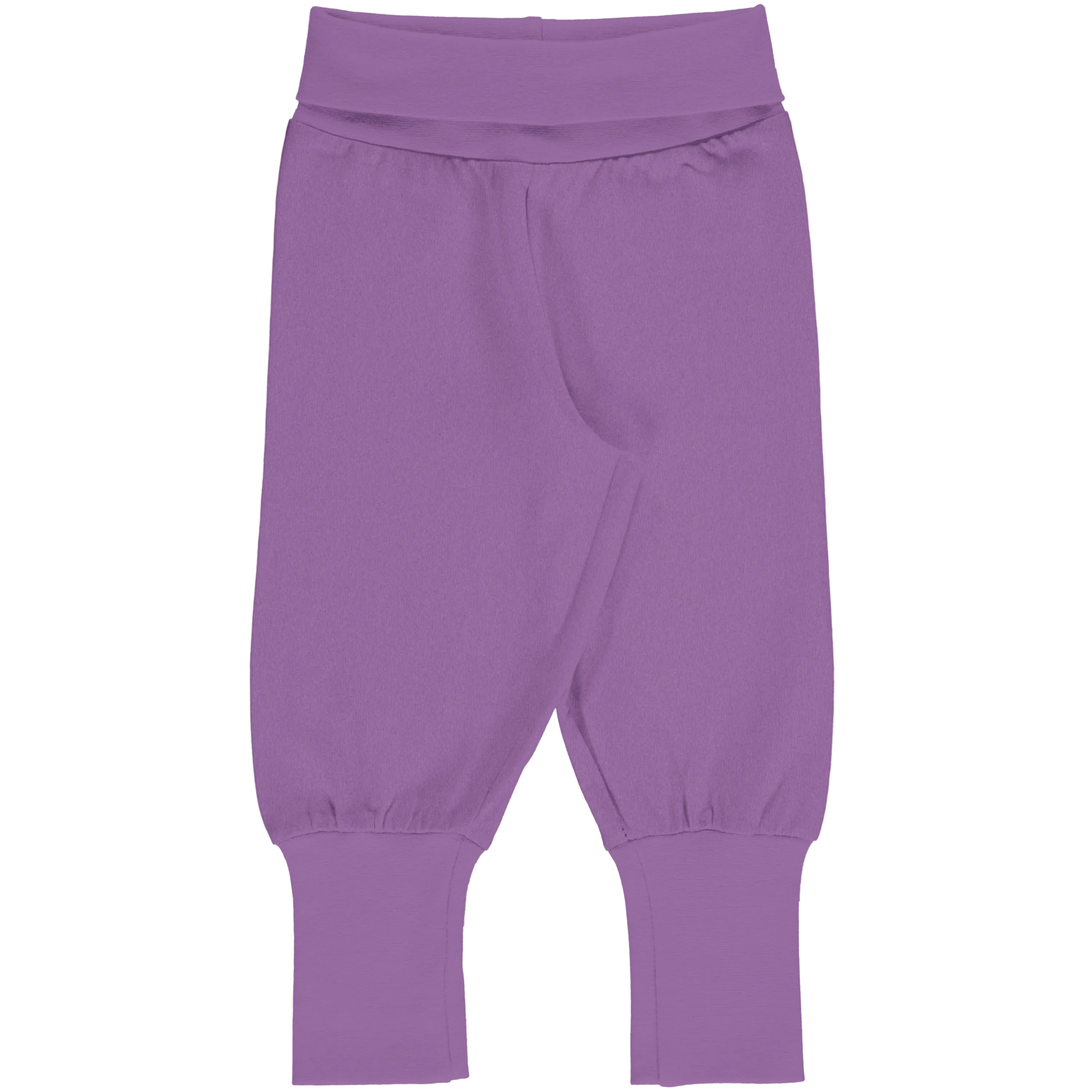 Maxomorra Purple Organic Cotton Rib Pants