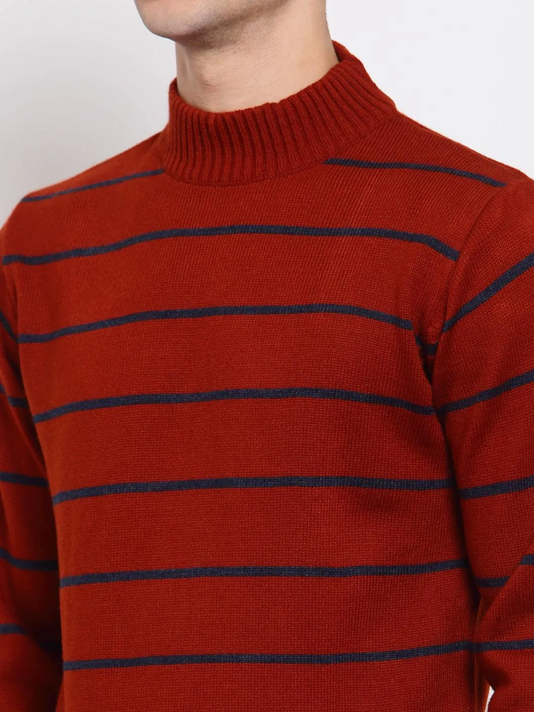 Men Striped Pullover