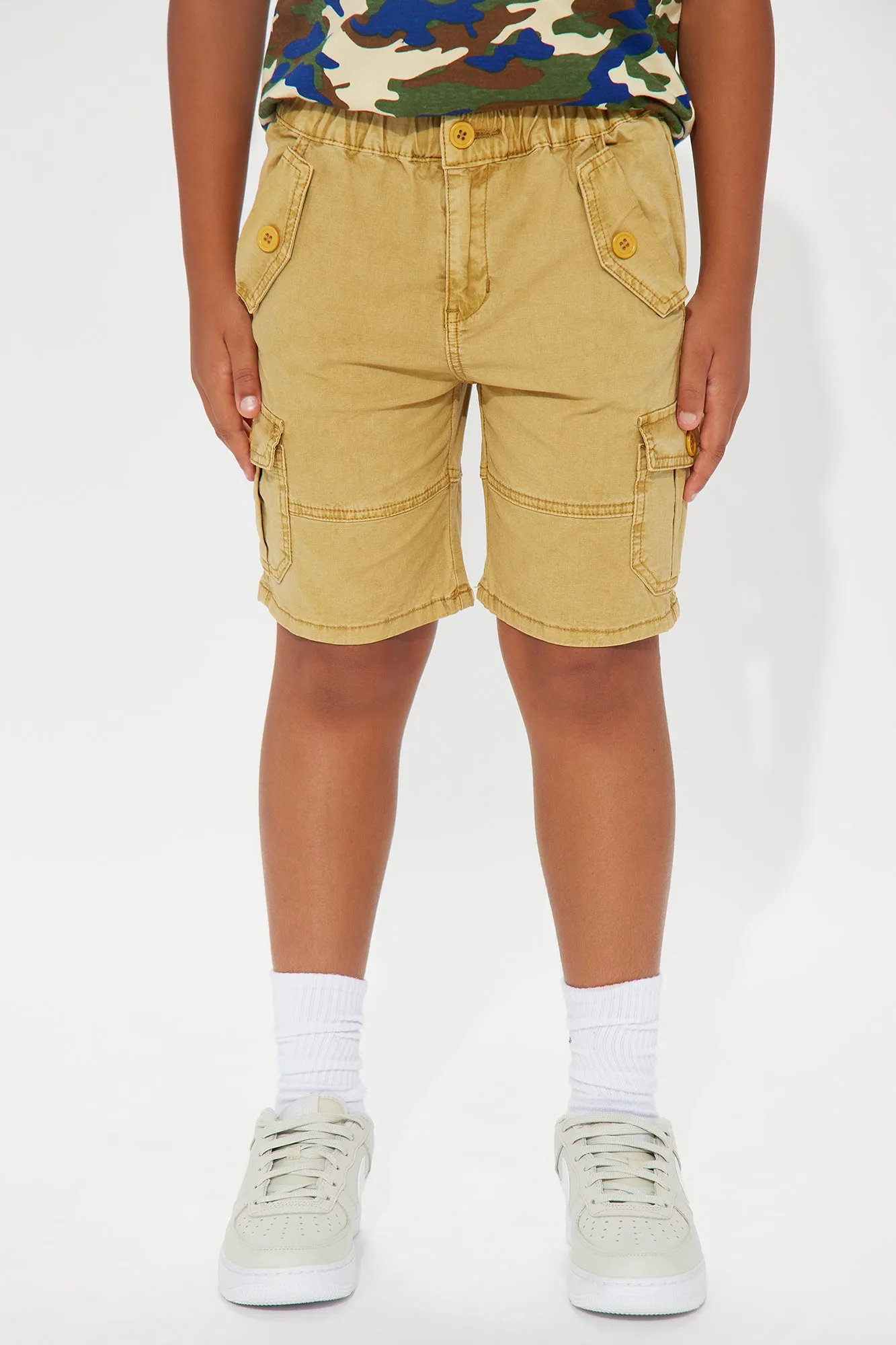 Mini Count On Me Ripstop Cargo Short - Yellow