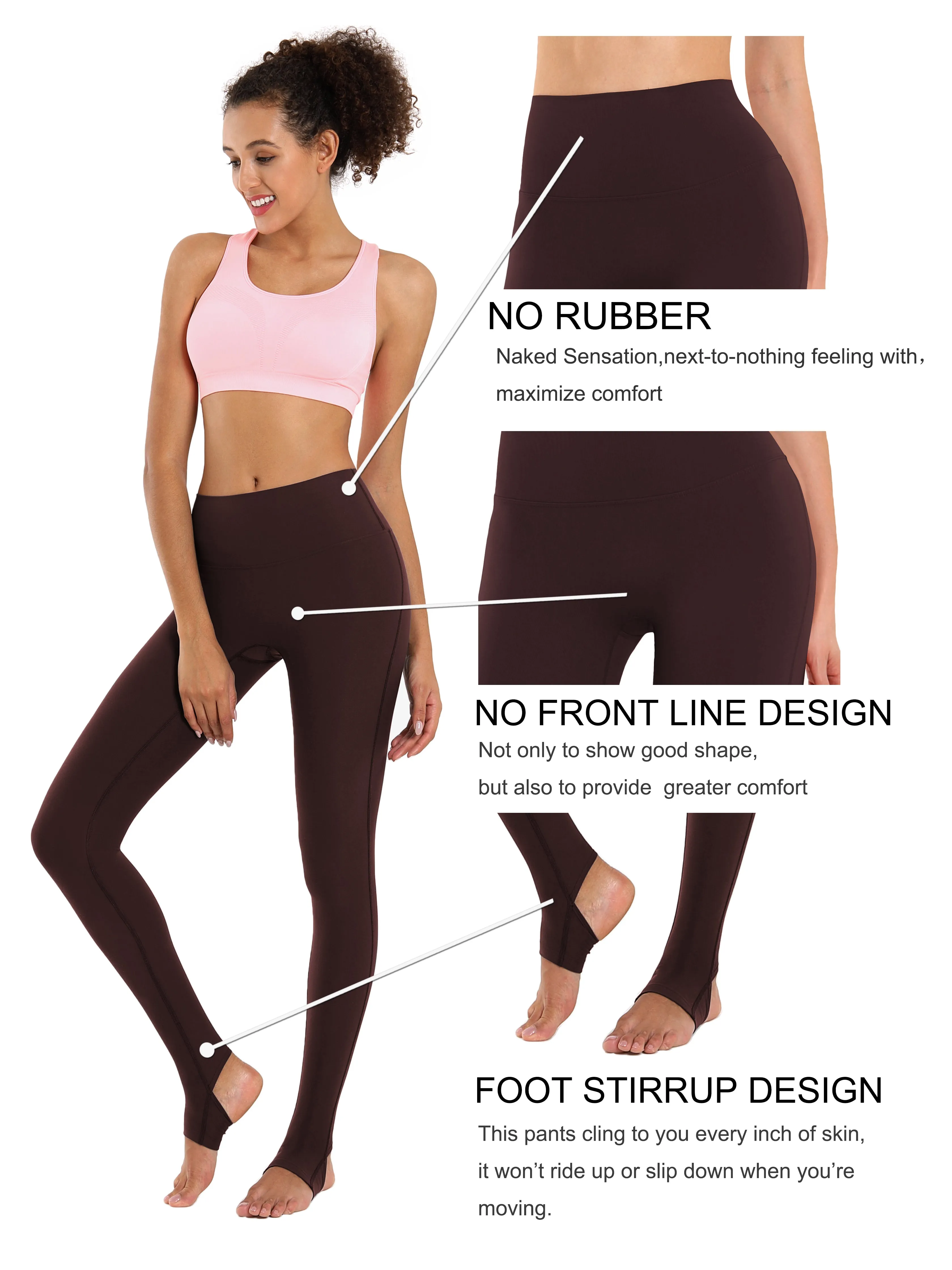 Over the Heel Yoga Pants mahoganymaroon