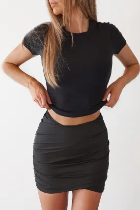 Oxford Mini Skirt - Phantom