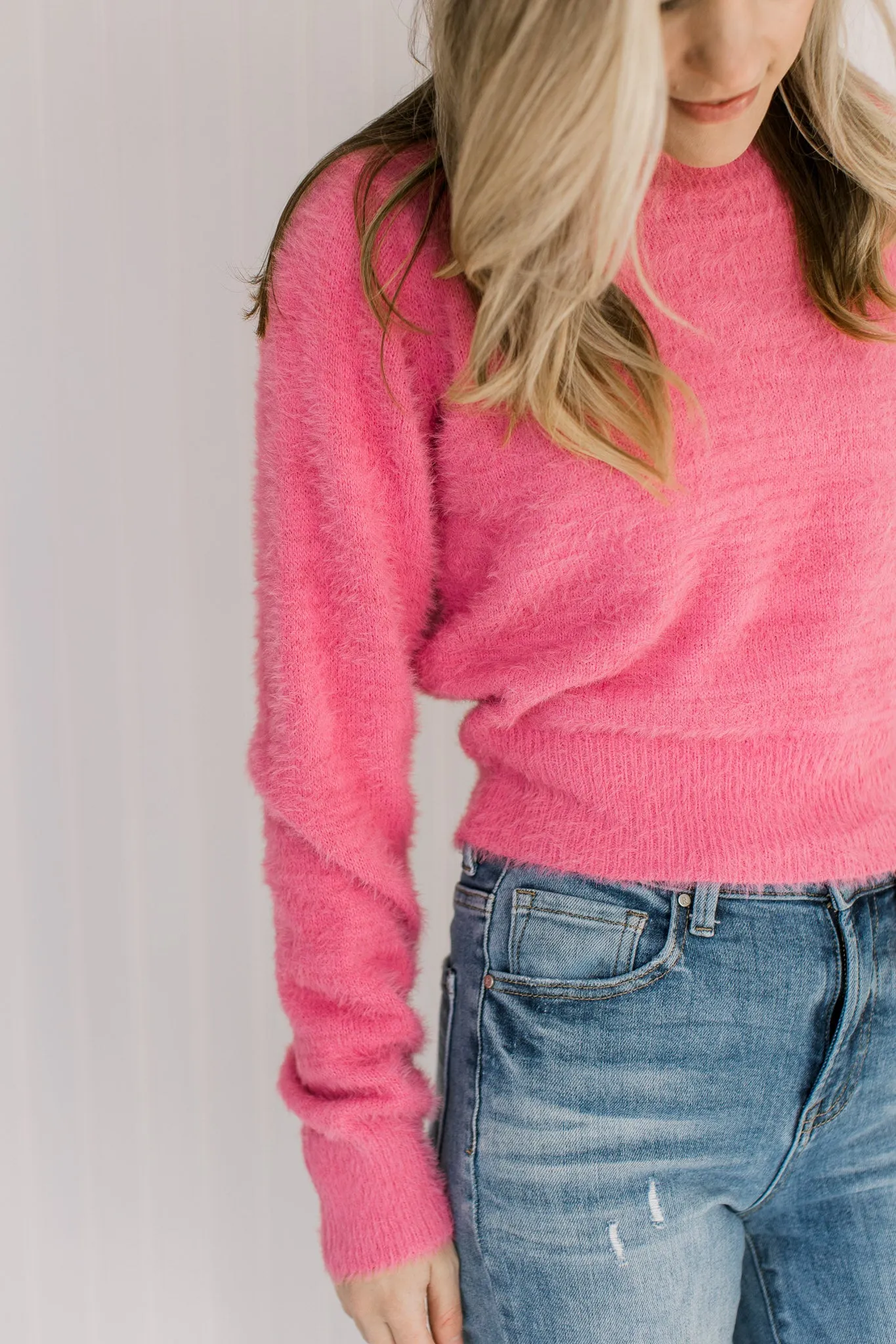 Pink Fuzzy Sweater