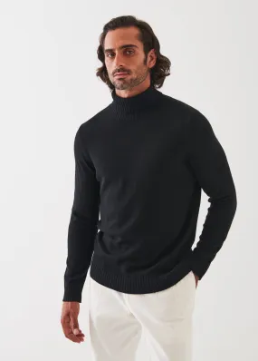 PLAITED MERINO WOOL TURTLENECK