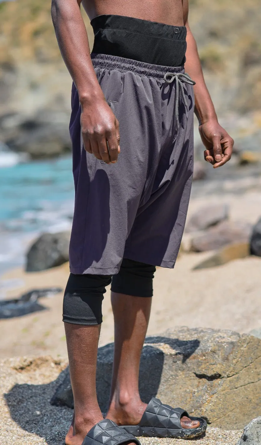 QL Halal Swim Shorts in Grey and Black