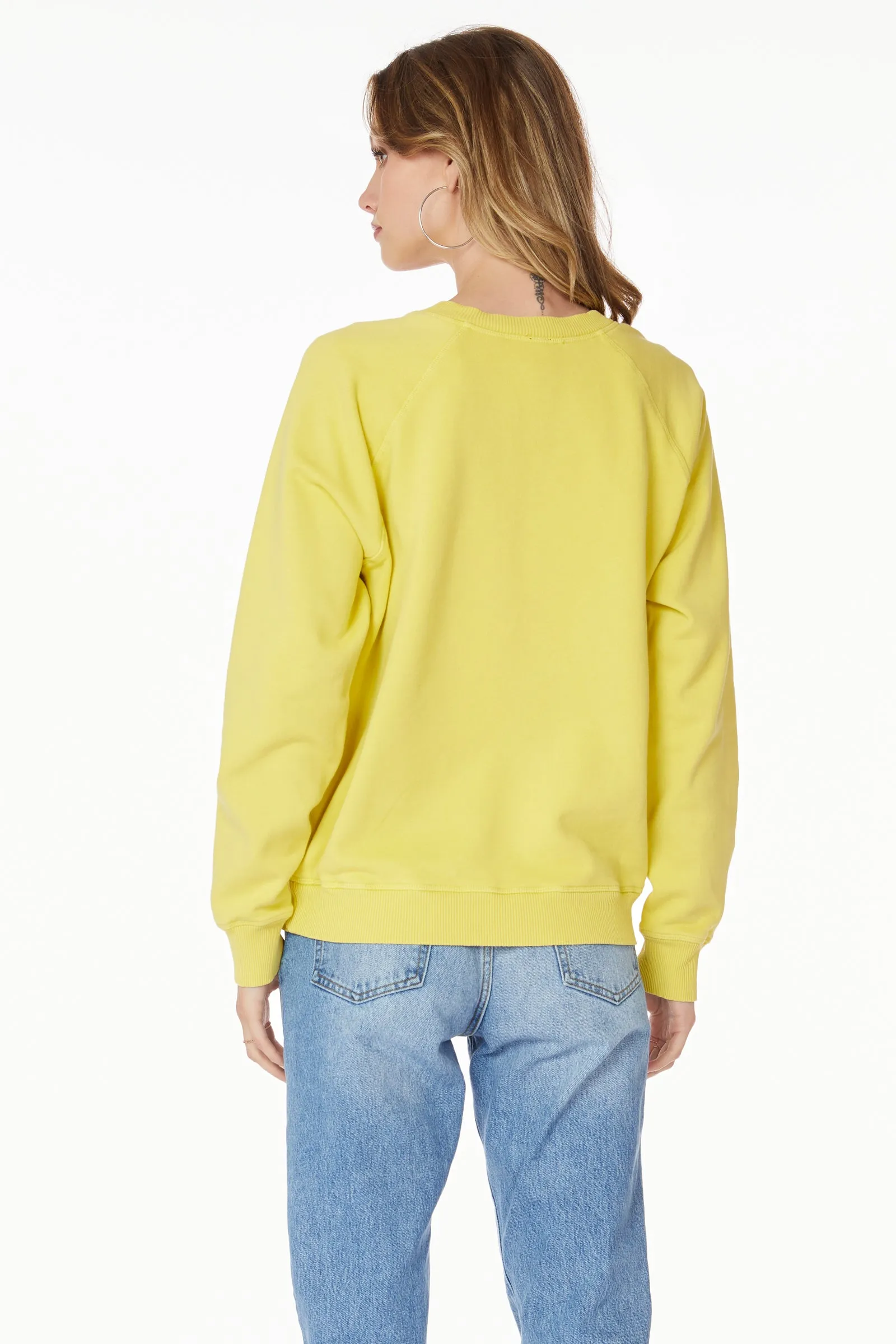 RAGLAN RIB MIX SWEATSHIRT