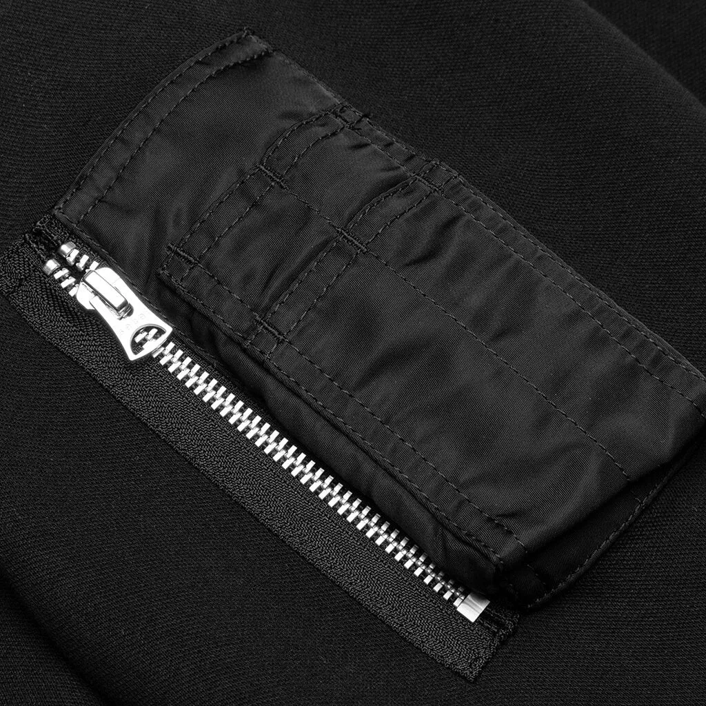 Sponge Sweat x MA-1 Hoodie - Black/Black