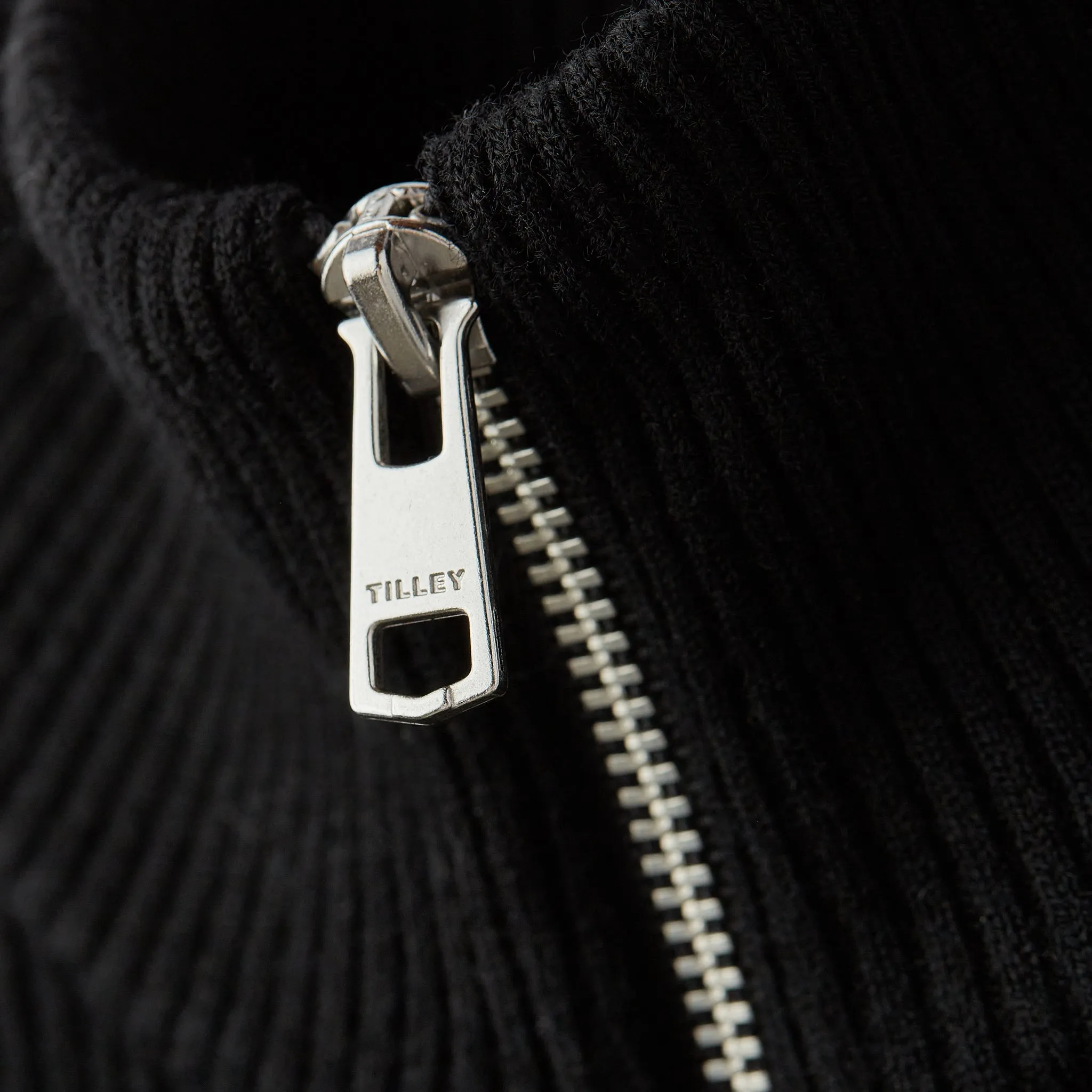 Stretch Merino Zip Turtleneck