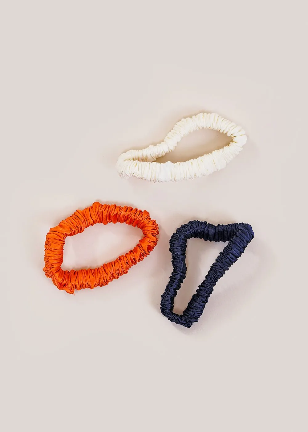 Super Sport Scrunchie (White, Orange, Navy)