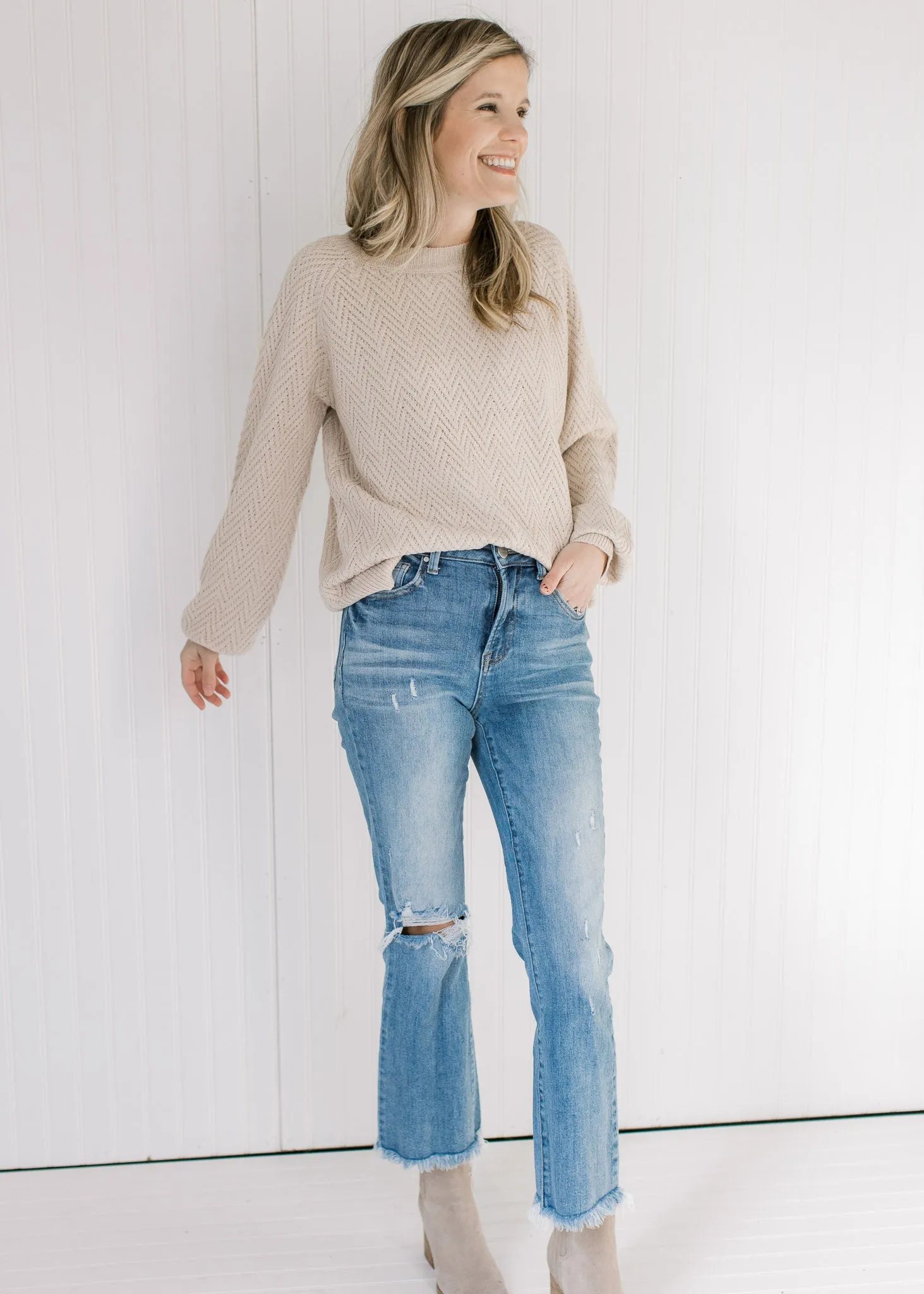 Tan Textured Sweater