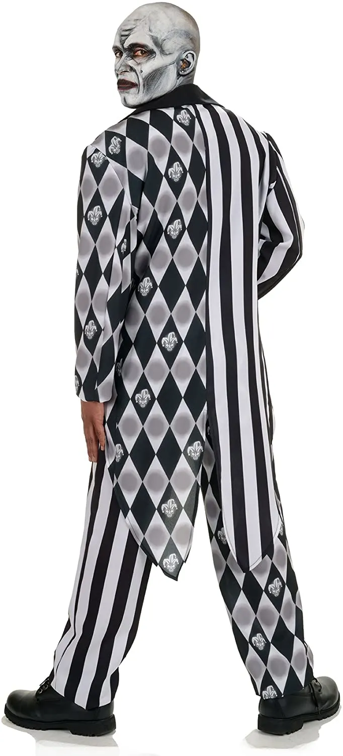 The Jester Teen Black & White Clown Tuxedo Halloween Costume