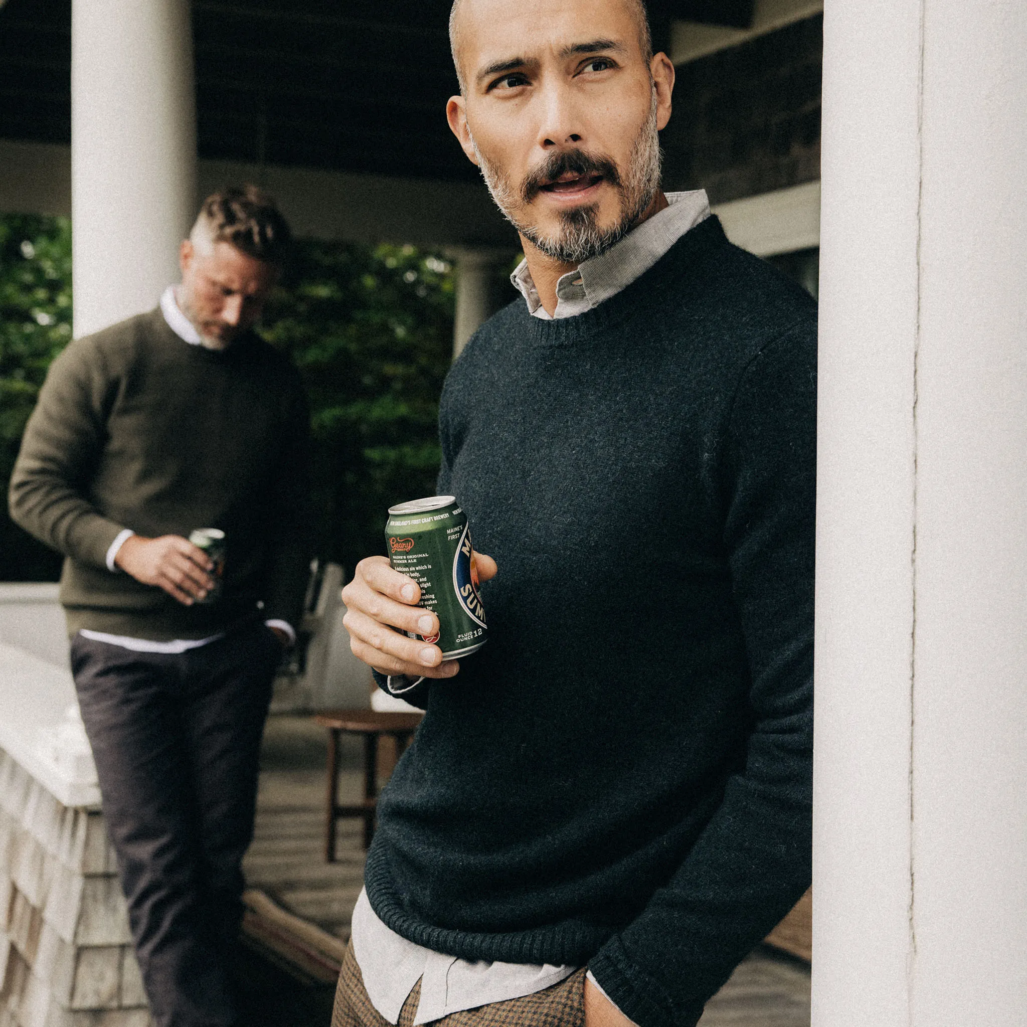 The Lodge Sweater in Black Pine