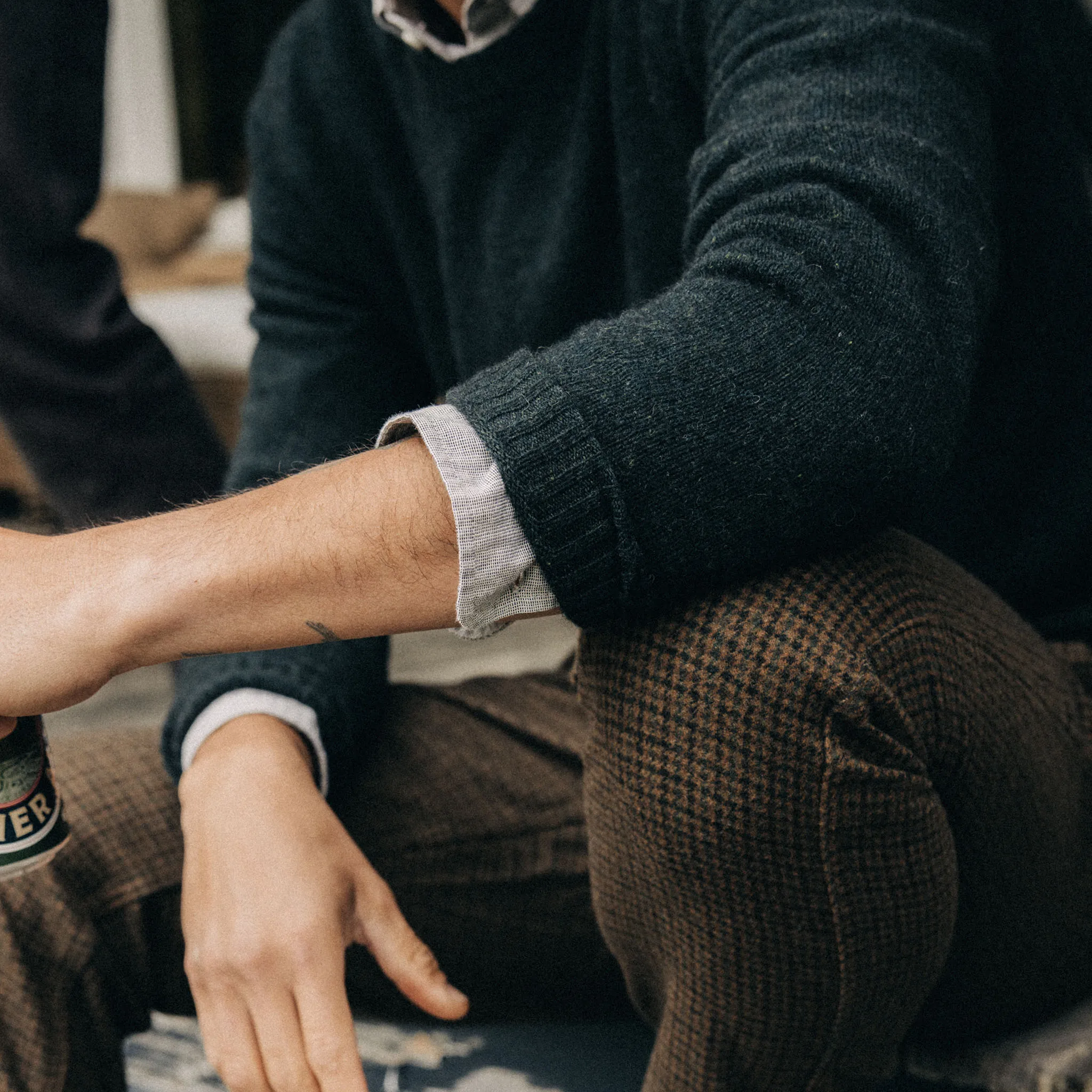 The Lodge Sweater in Black Pine