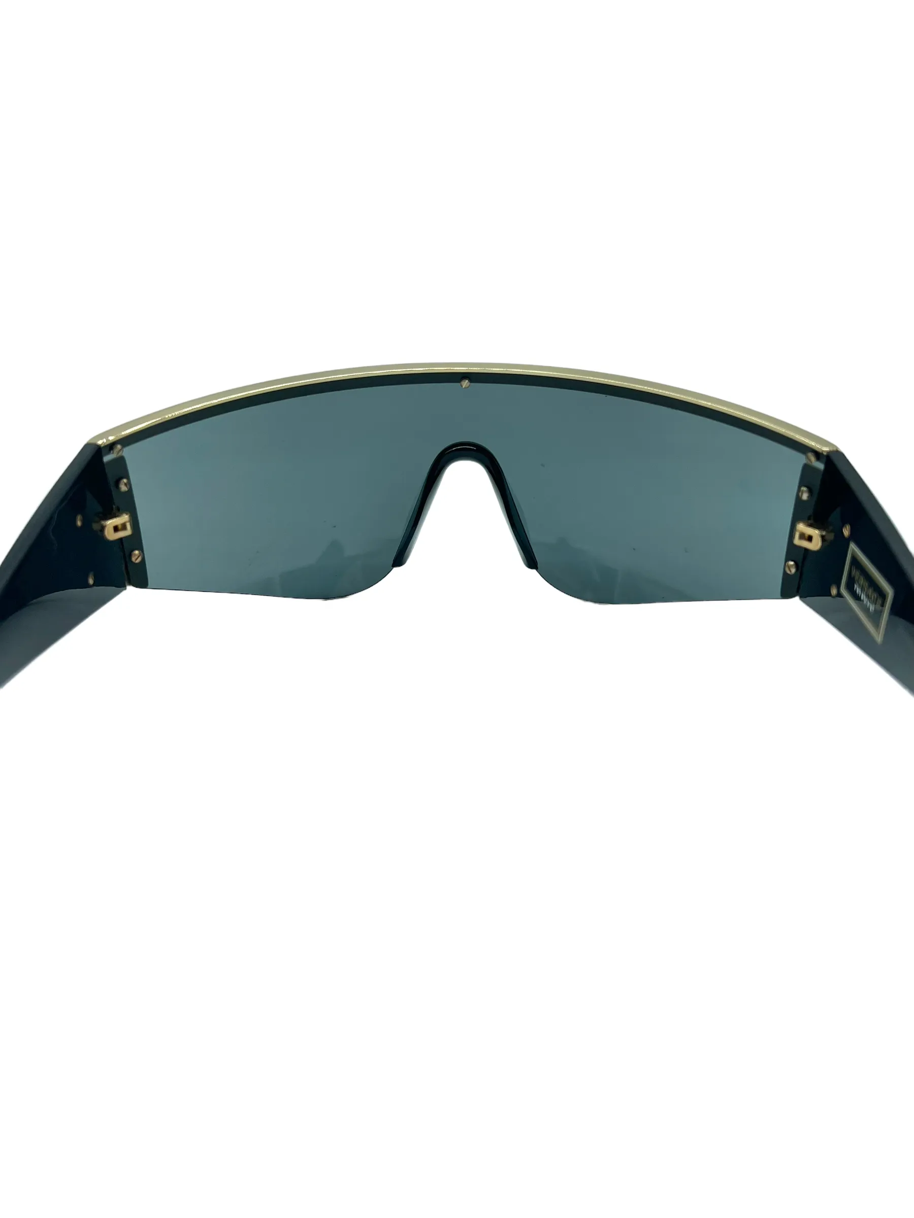 Versace Black & Gold Tribute Shield MOD 2197 Sunglasses